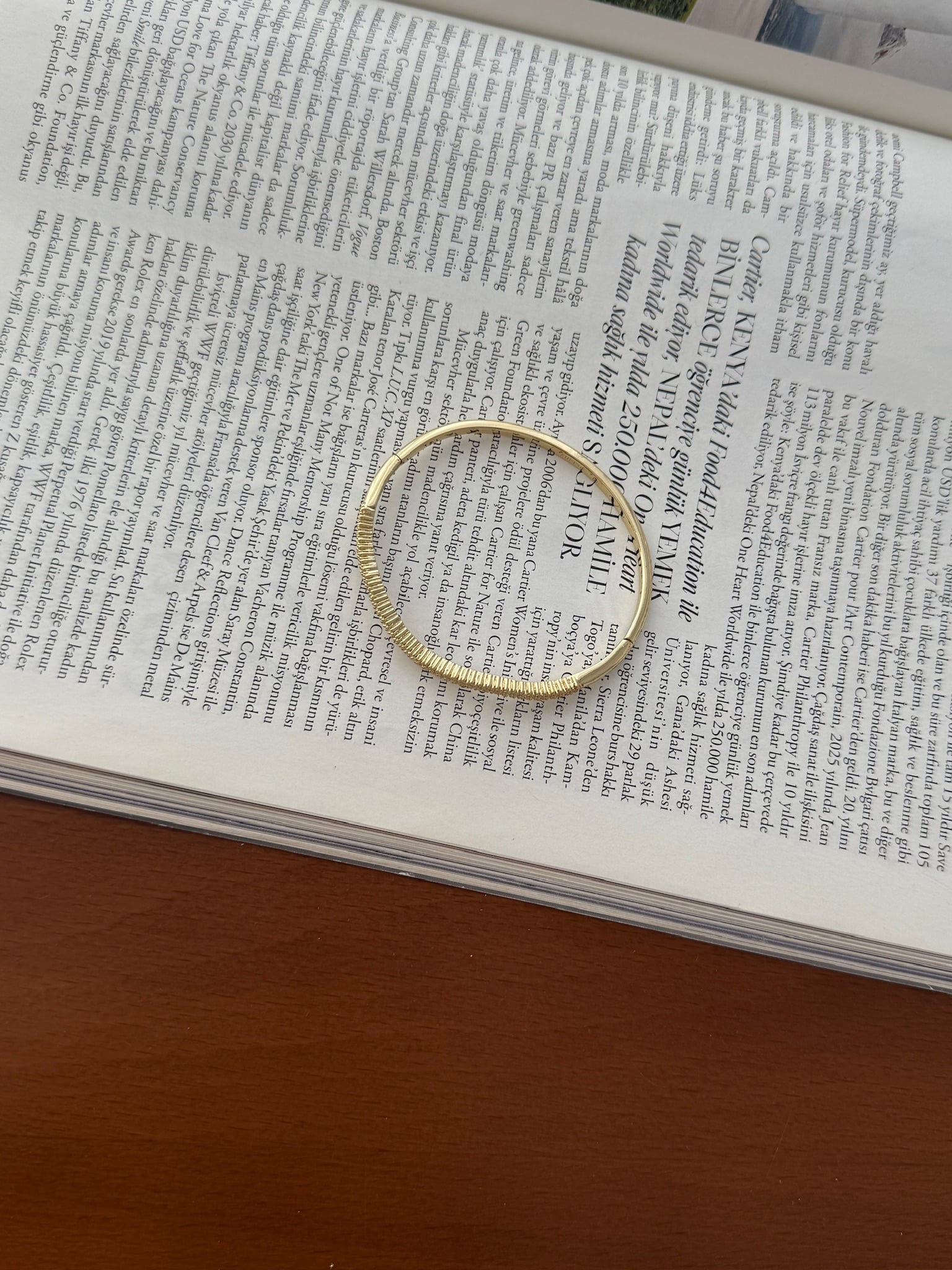 Vip 14K Zirkon Taşlı Zikzak Kelepçe