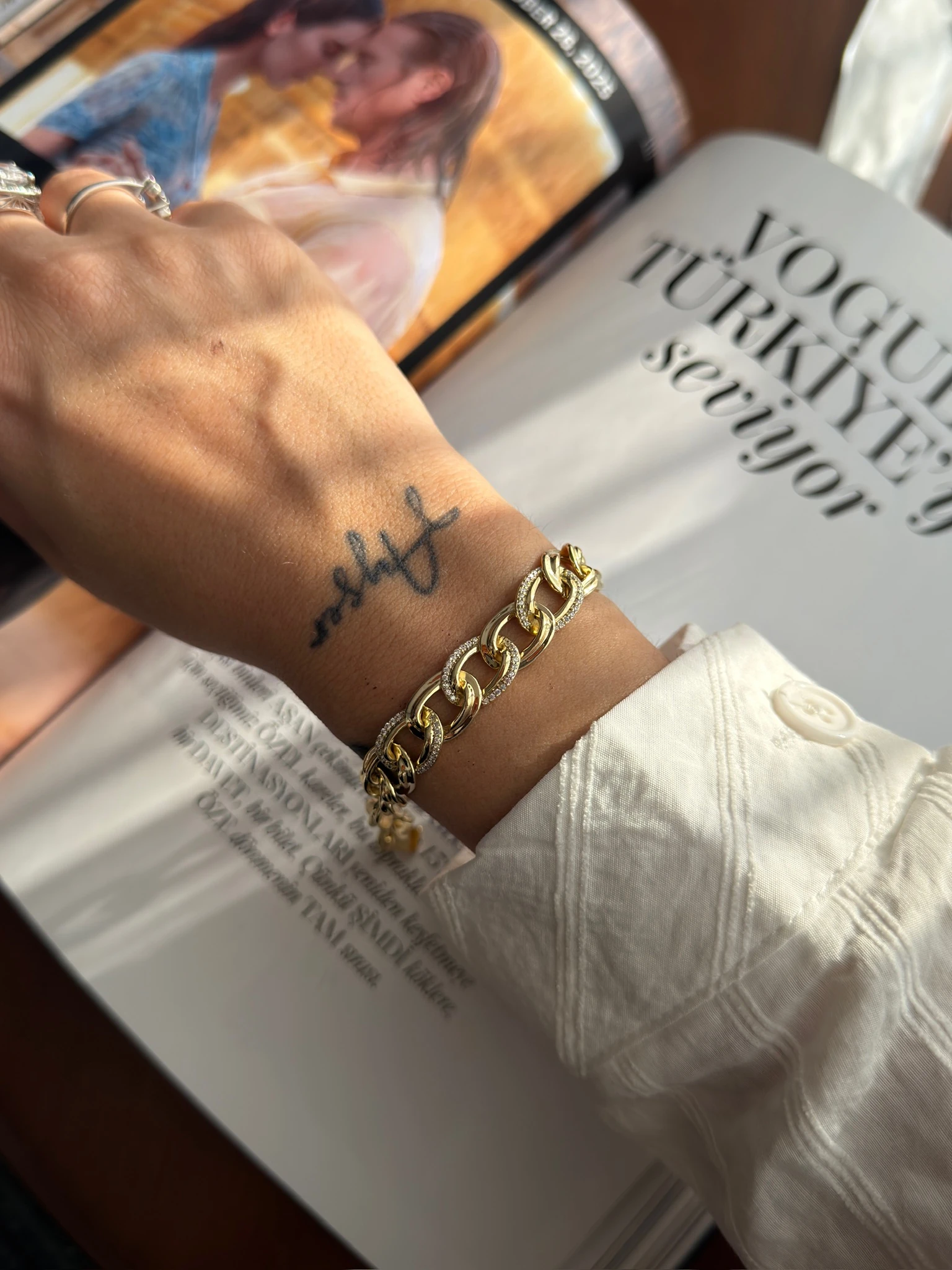 Vip 14K Ortası Taşlı Samanyolu Gurmet Künye