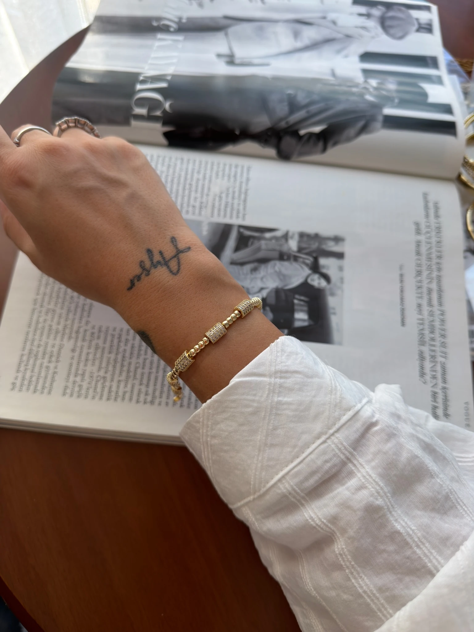 Vip 14K Viral Taşlı Boru Künye