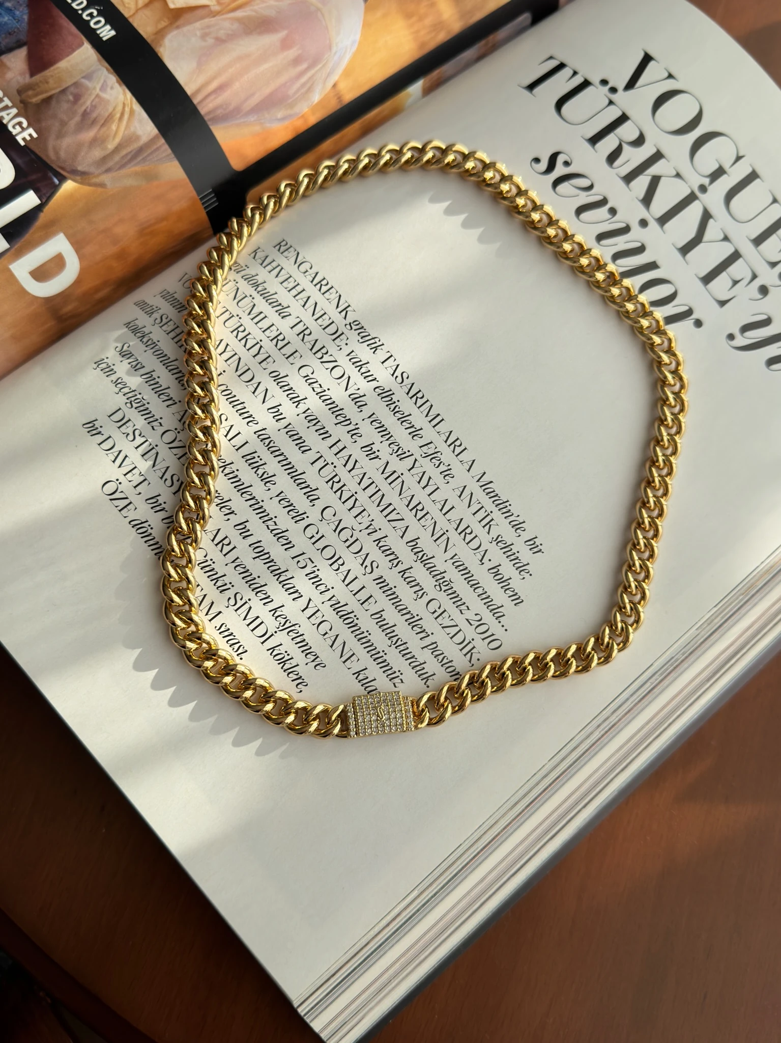 Vip 14K Kalın Monacco Özel Kilit Gurmet Kolye