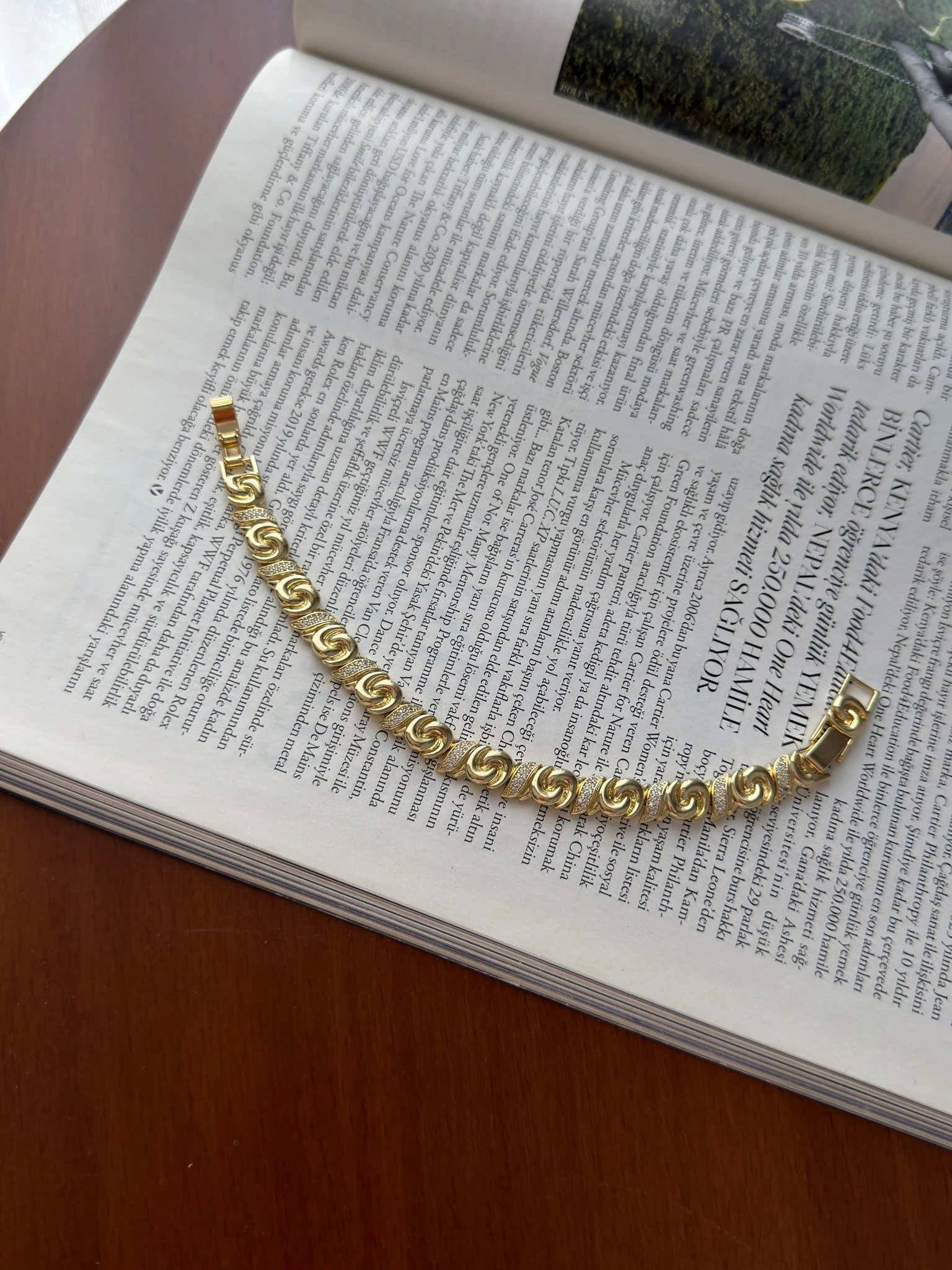 Vip 14K Taşlı Yuvarlak Sarmal Künye