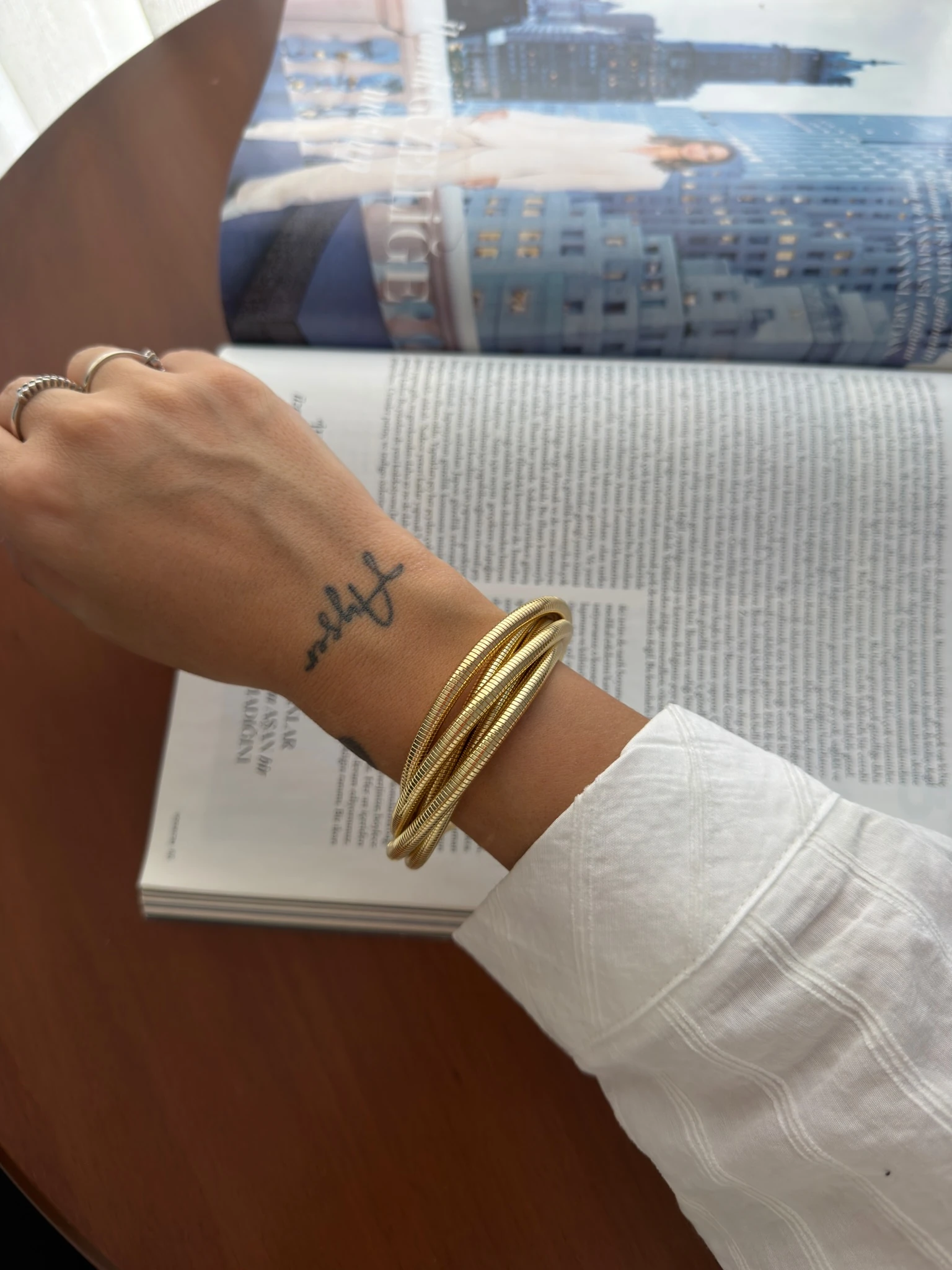 Vip 14K İnce Çoklu Boru Bileklik