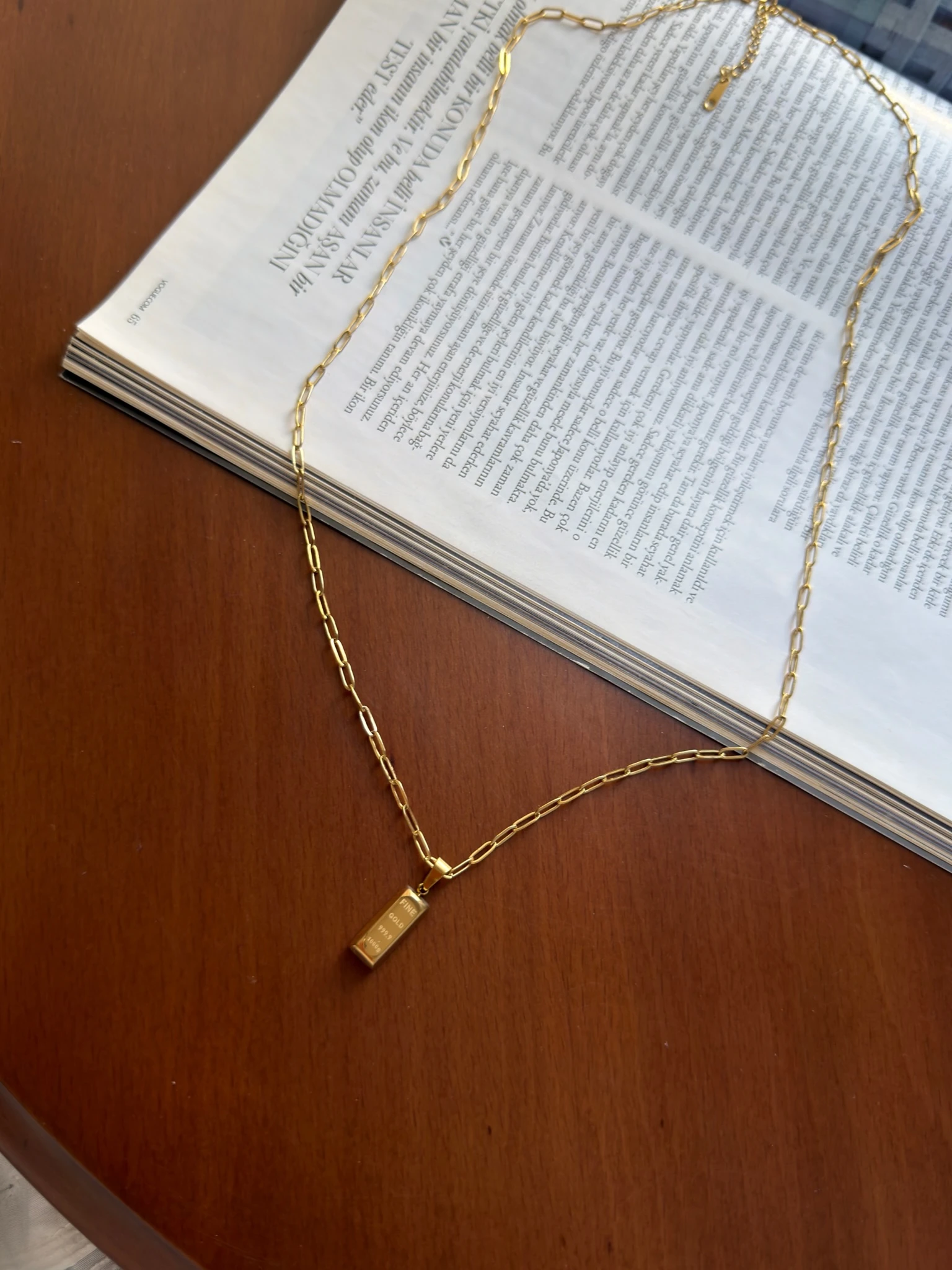 Çelik Uzun Külçe Uçlu Ataç Kolye