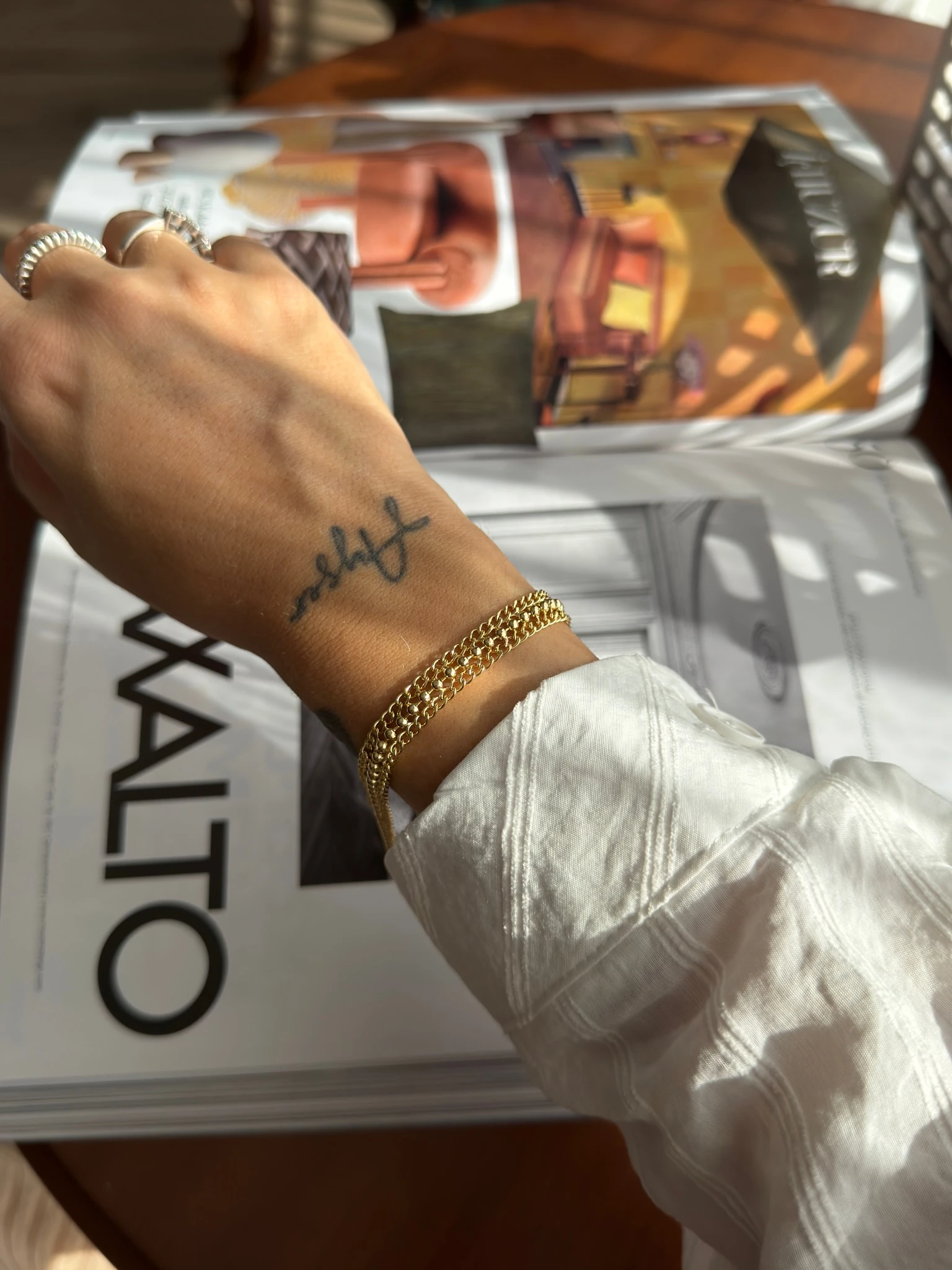 Vip 14K Ortası Toplu İnce Hasır Künye