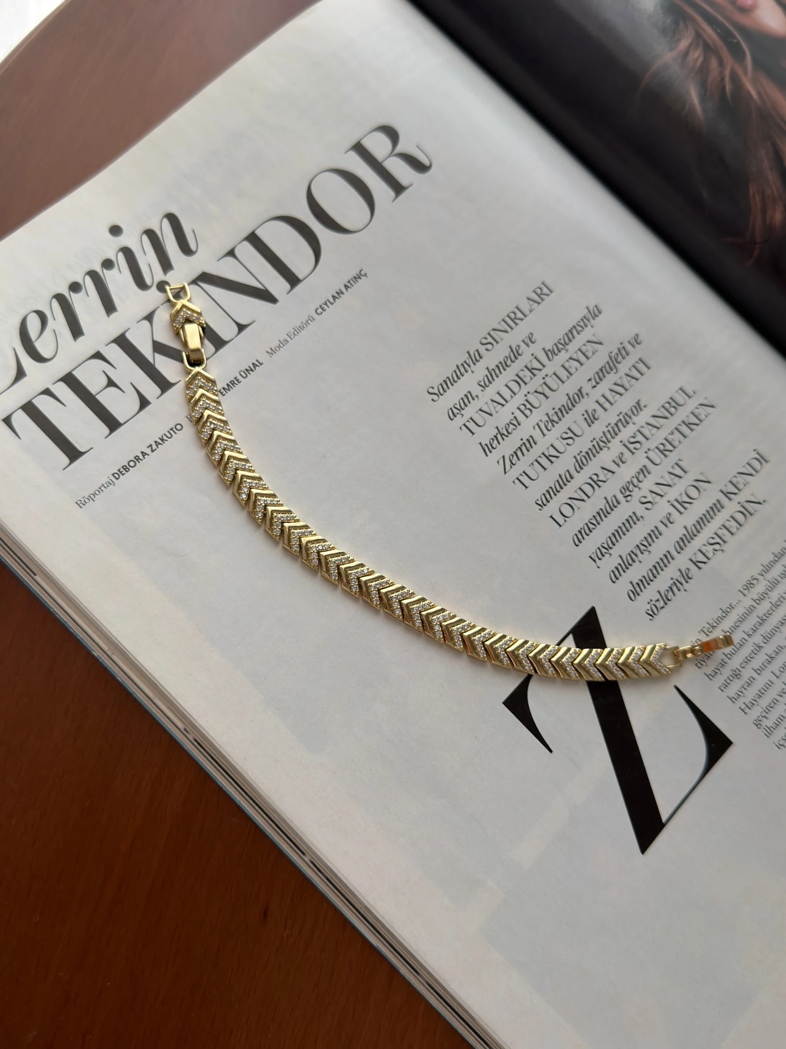 Vip 14K Taşlı V Hasır Künye