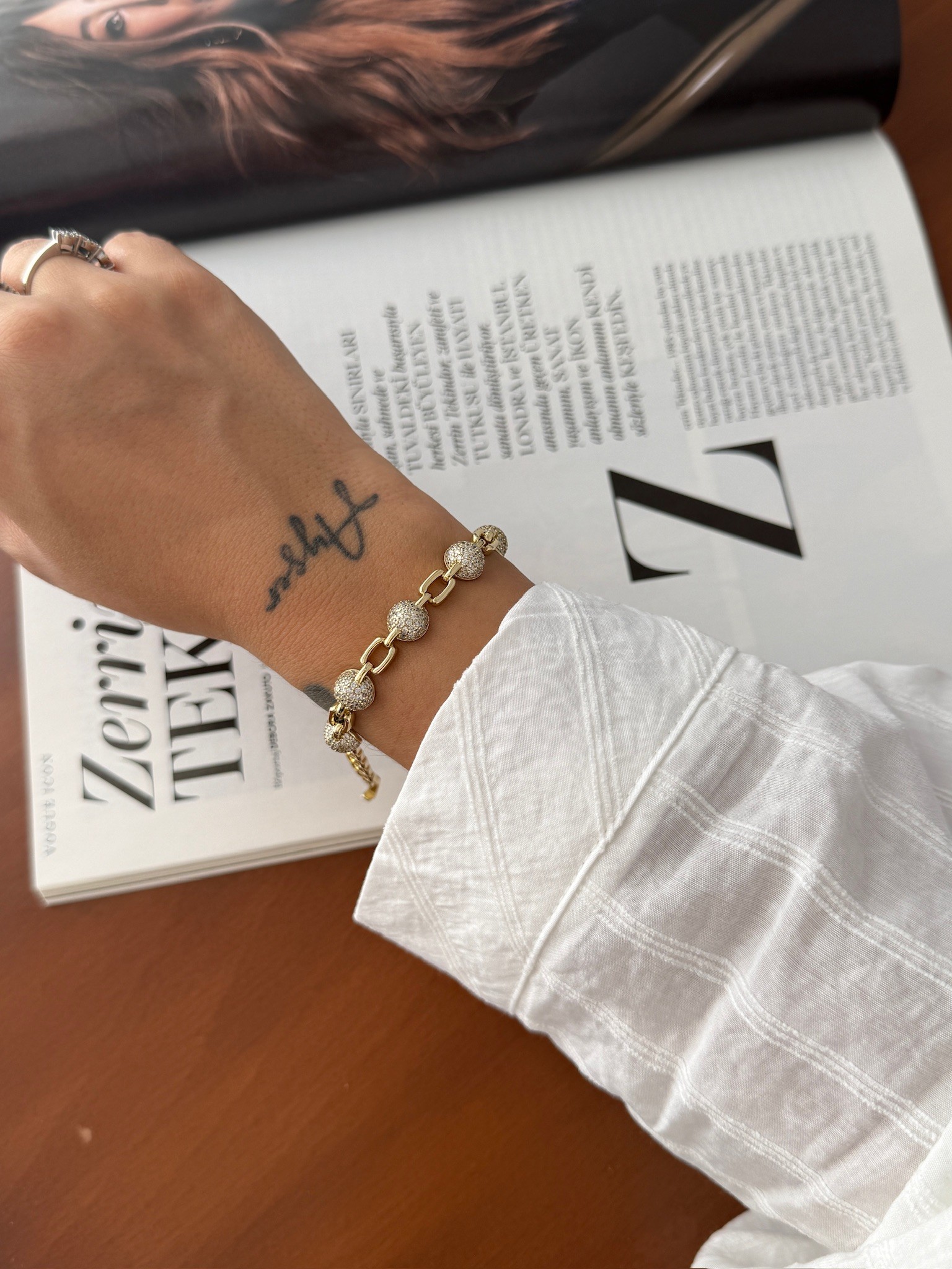Vip 14K Zirkon Taşlı Ataç Künye