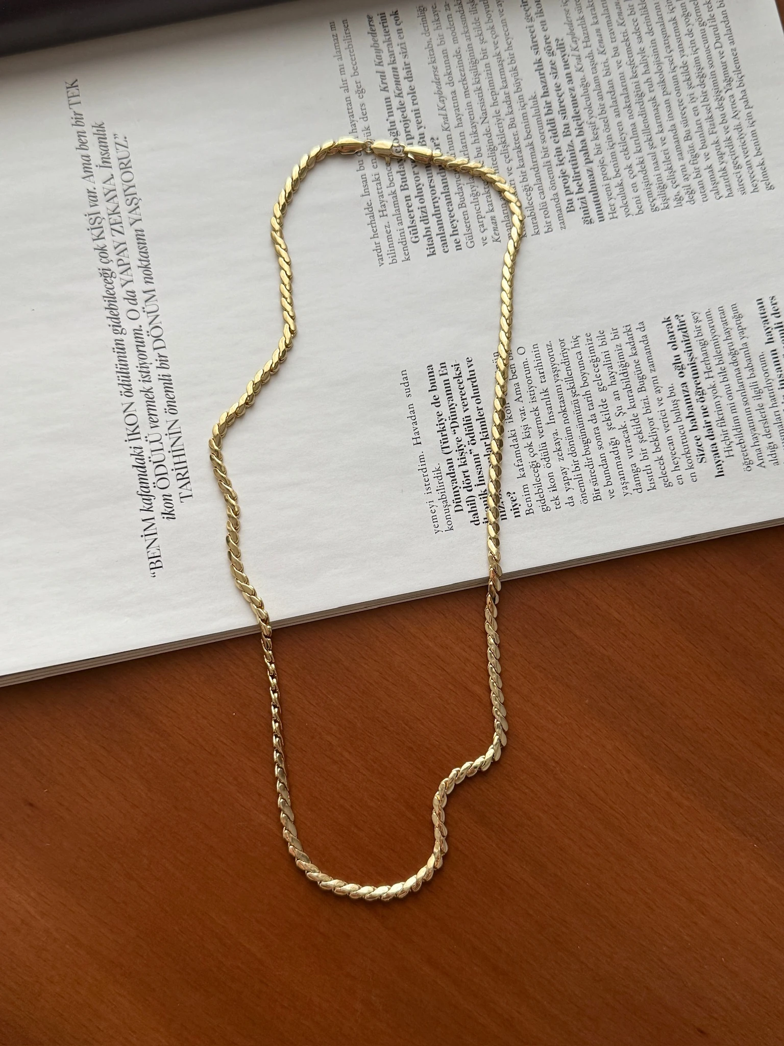 Vip 14K Uzun Örgü Kolye 