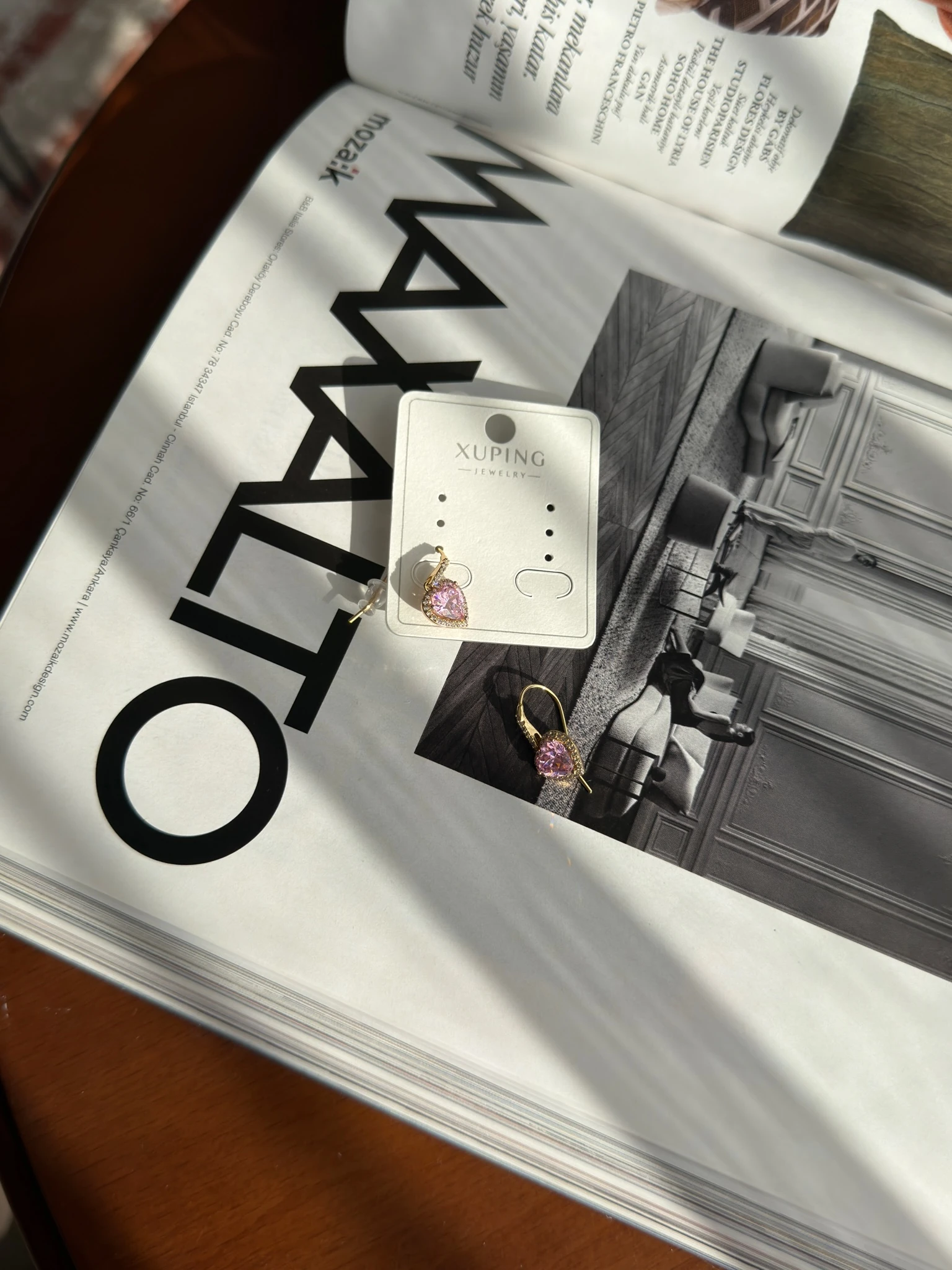 Vip 14K Pembe Kalp Küpe