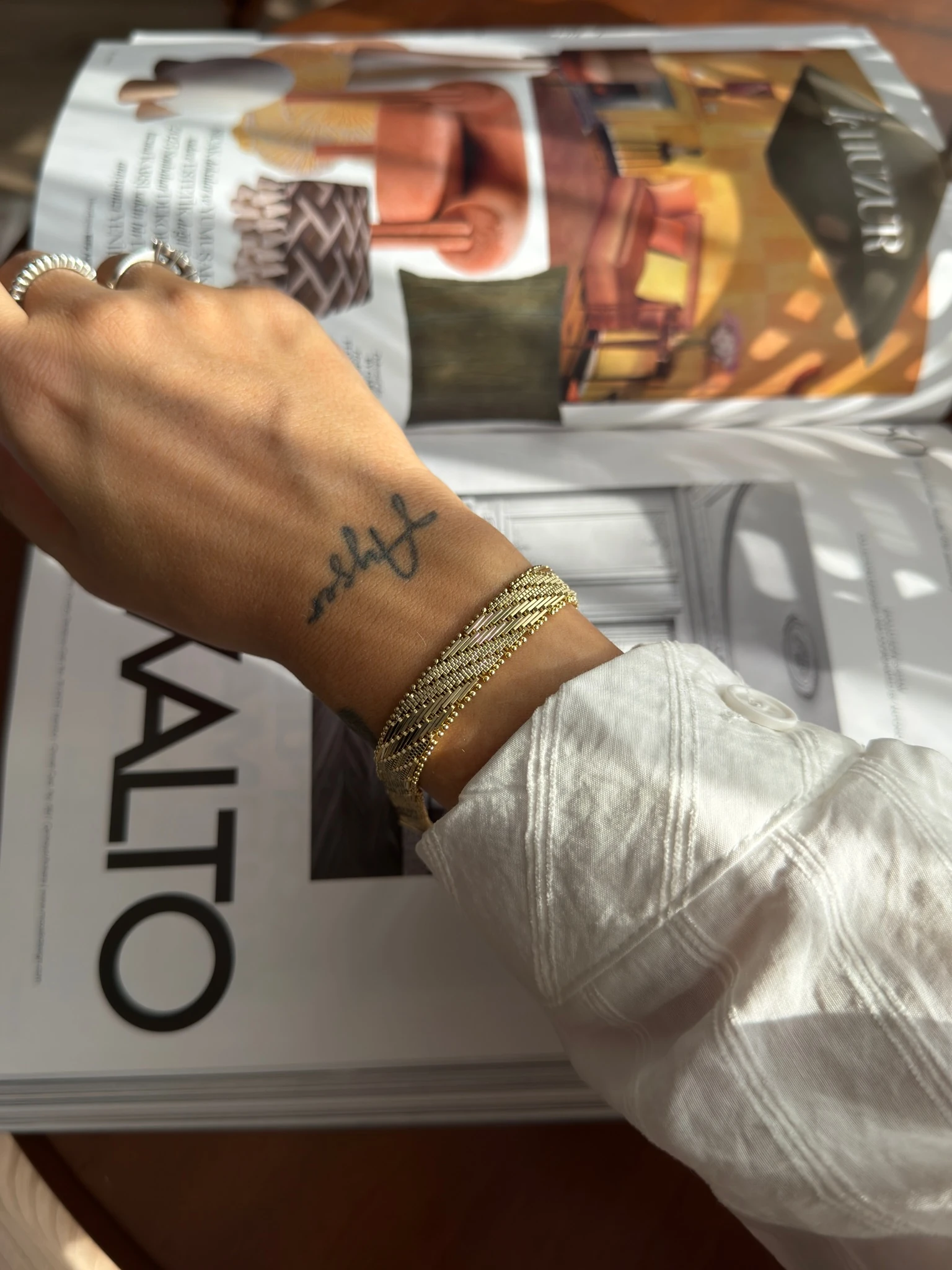 Vip 14K Kalın Çapraz V Hasır Künye