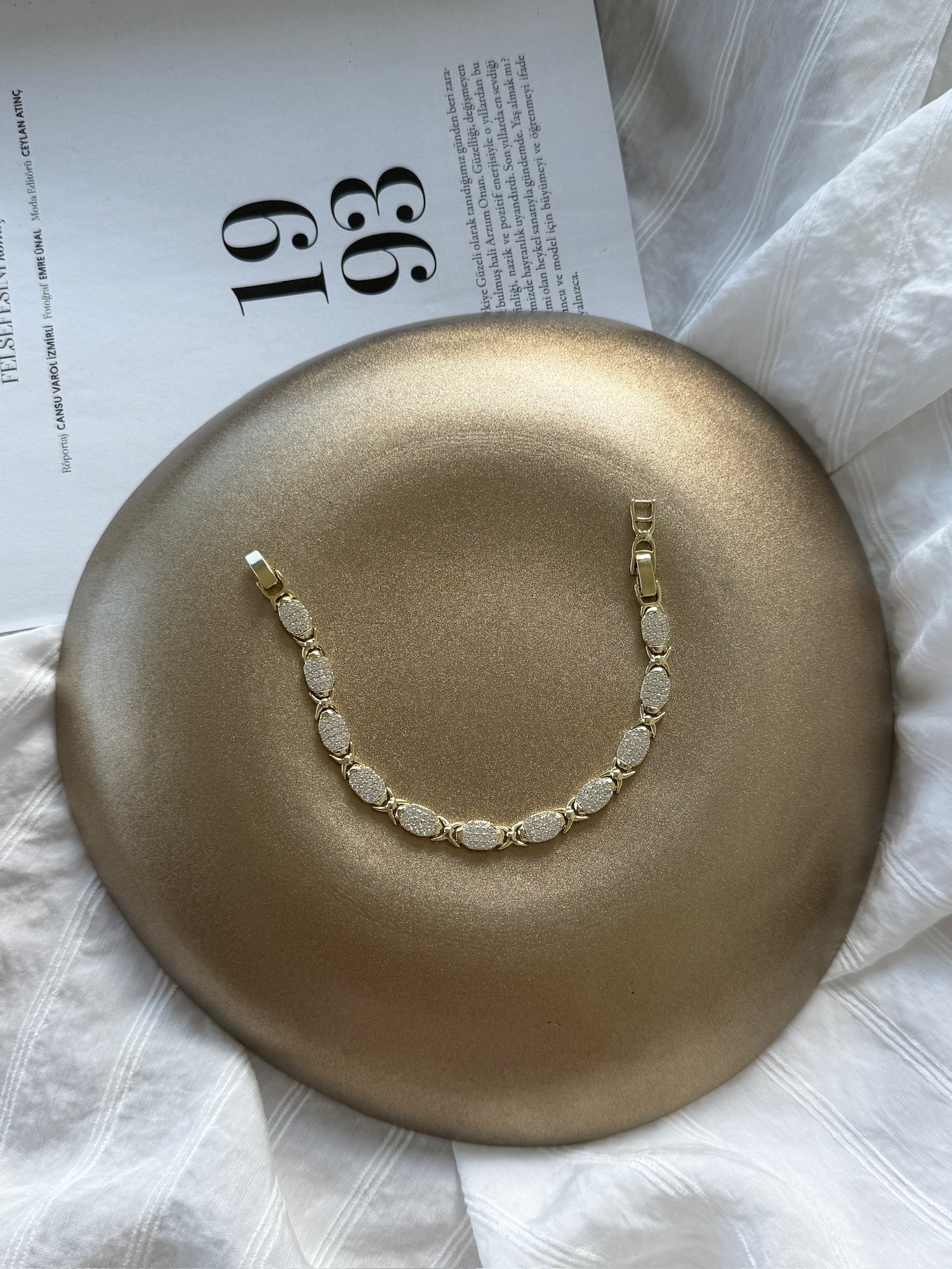 Vip 14 K Kuyumcu Model Oval Taşlı Künye