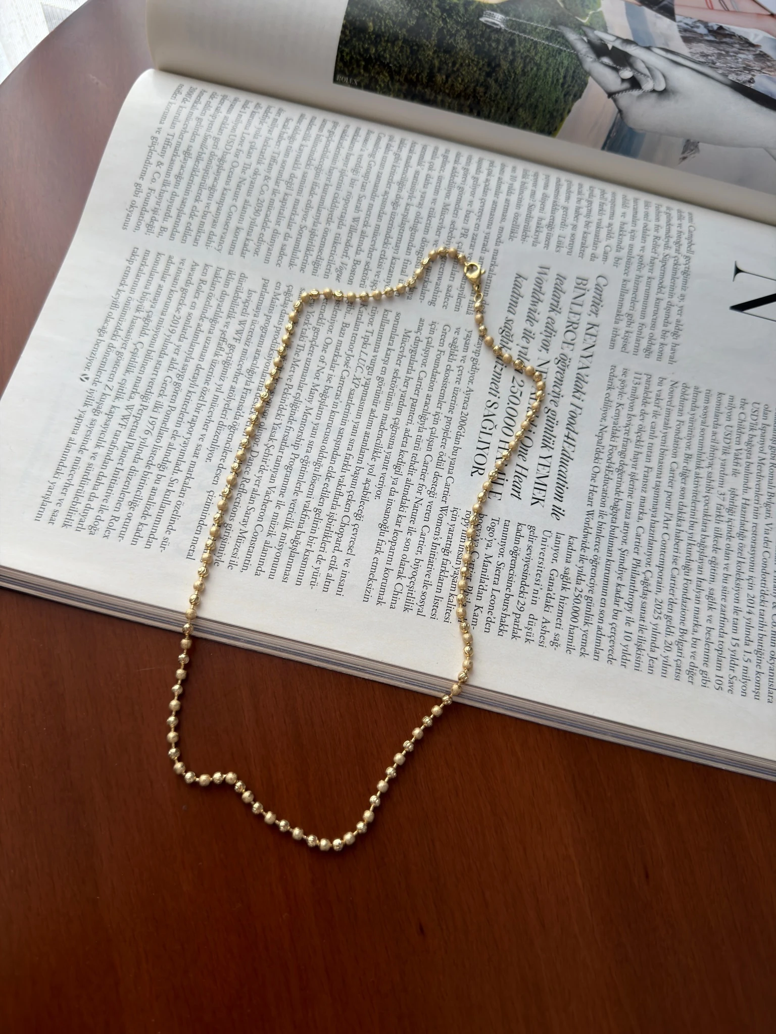 Vip 14K Simli Dorika Kolye