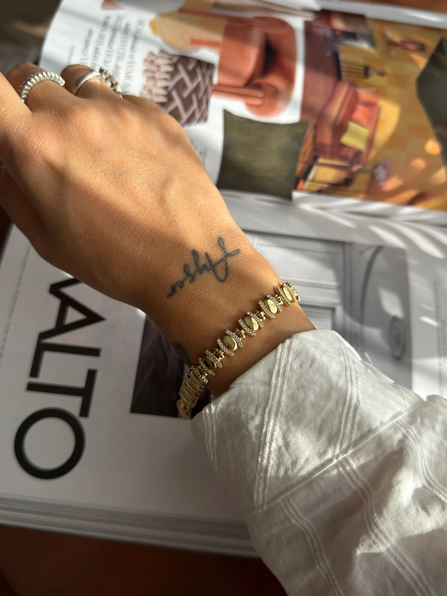 Vip 14K Damla Detaylı Çubuk Suyolu Künye