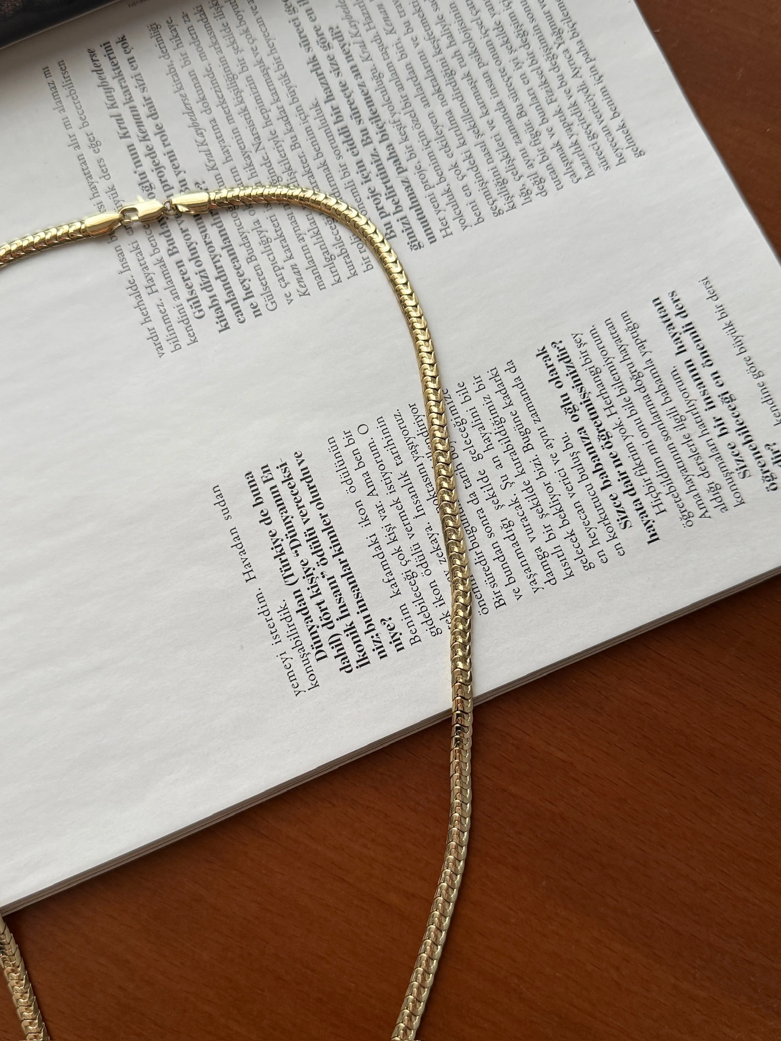 Vip 14K Uzun Hasır Kolye