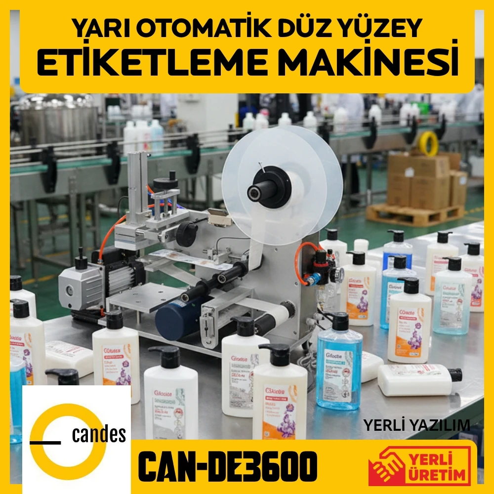 Candes Düz Yüzey Yarı Otomatik Hassas Etiketleme Makinesi