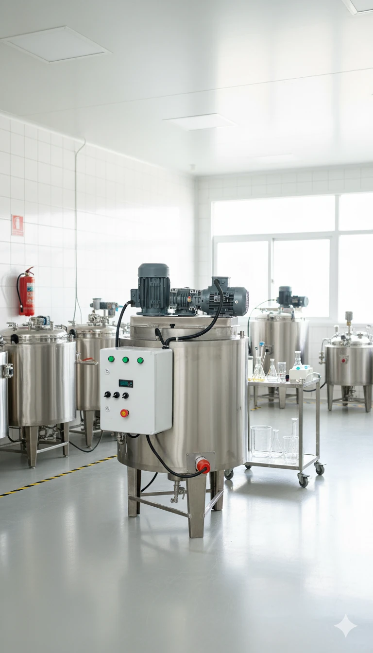 Candes CAN-PZ9100 200 LT Paslanmaz Çift Cidarlı Kozmetik Karıştırma Kazanı