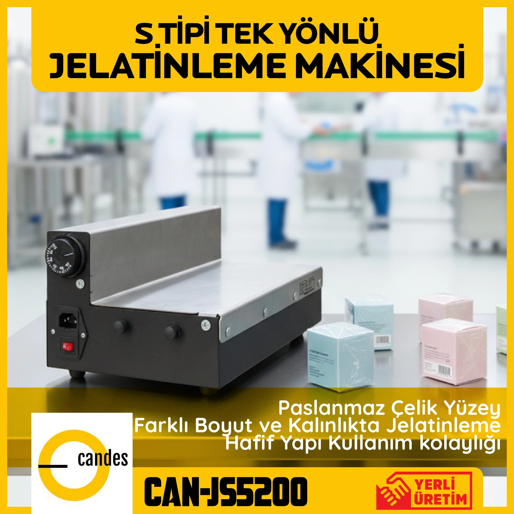 Candes CAN-JS5200 Manuel Jelatinleme ve Ambalaj Makinesi