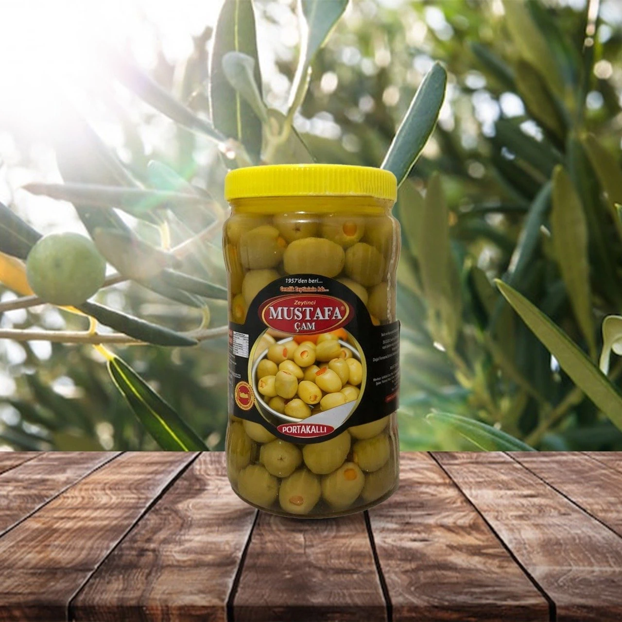 Portakallı Yeşil Zeytin - 1 Kg