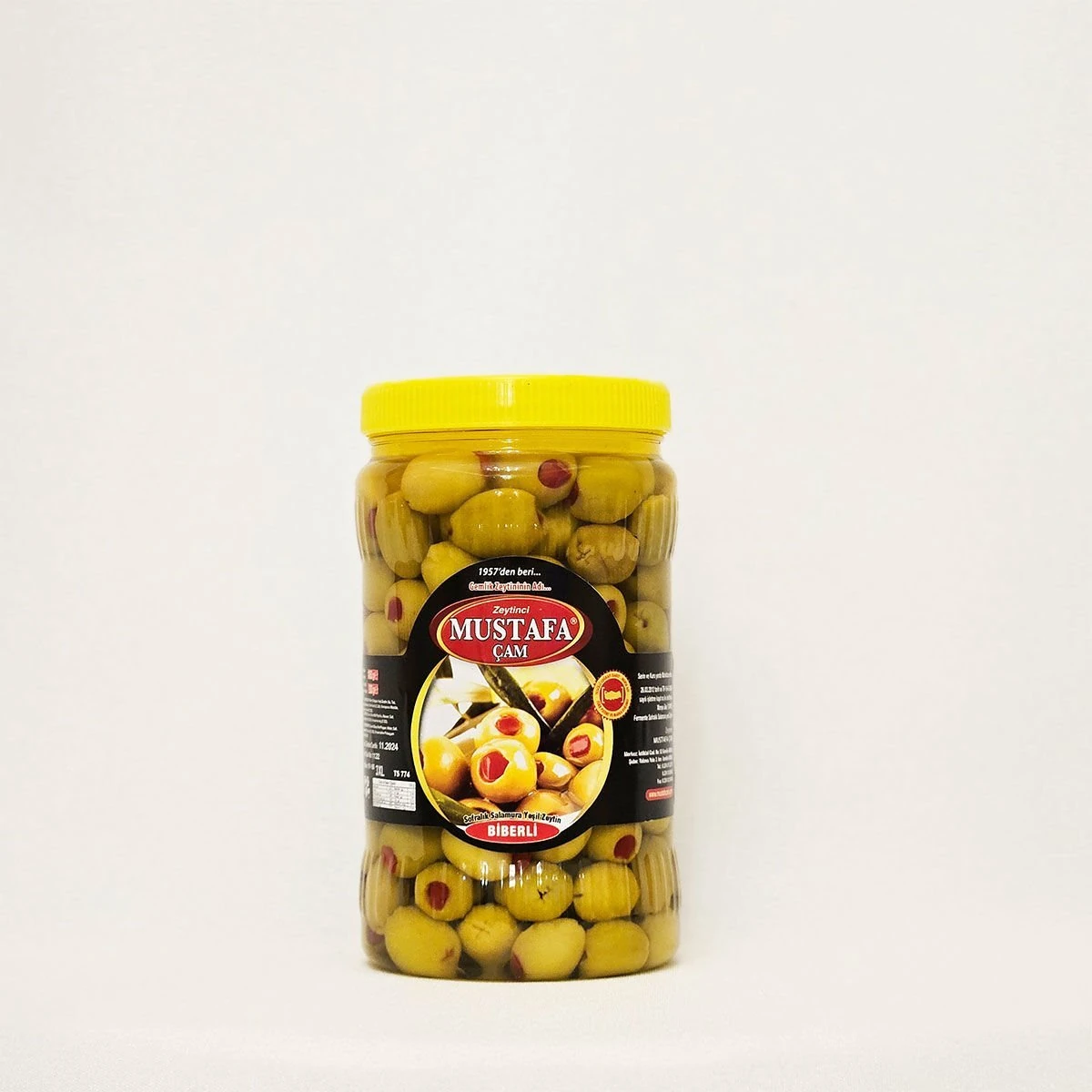 Biberli Yeşil Zeytin - 1 Kg
