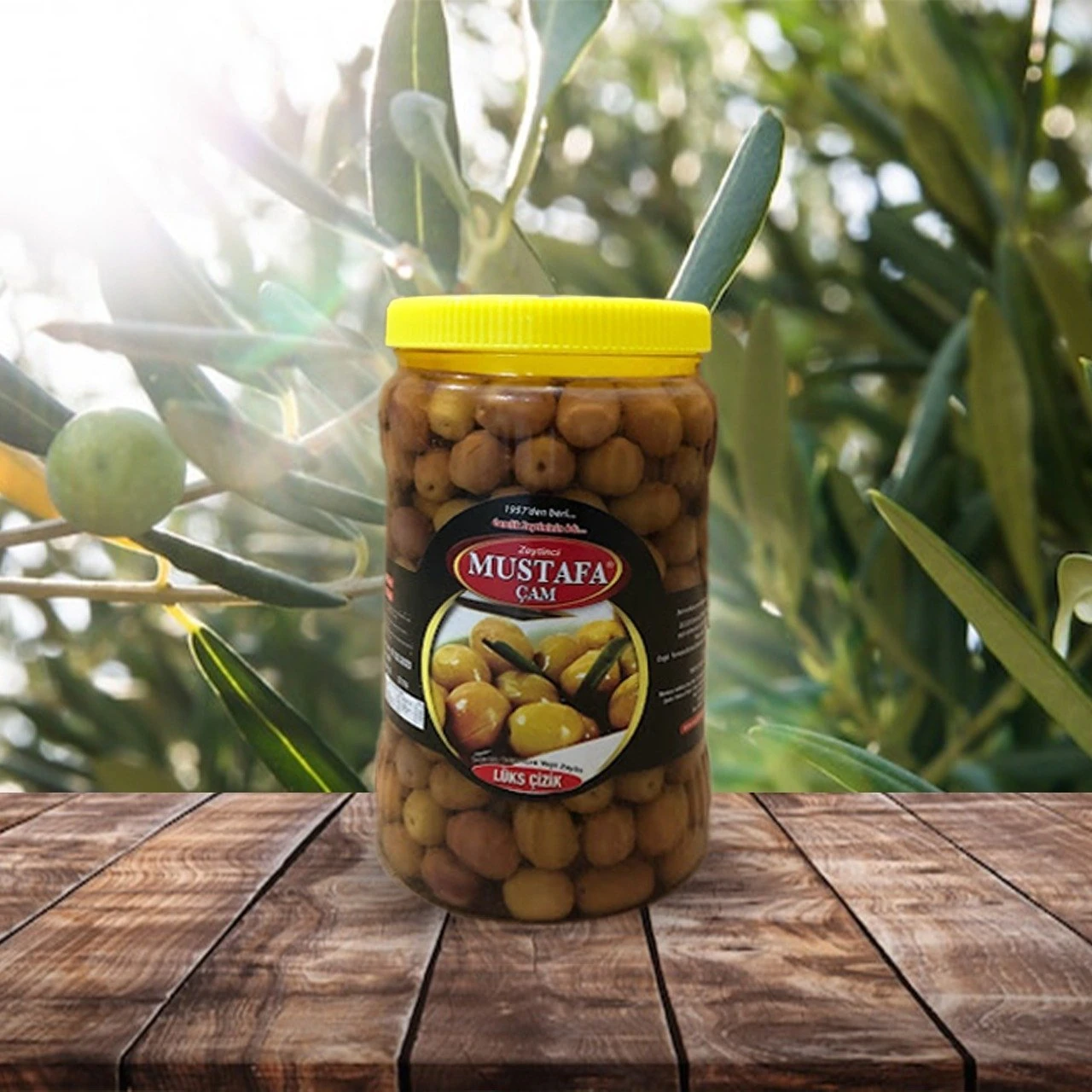 Lüks Çizik Yeşil Zeytin - 1 Kg
