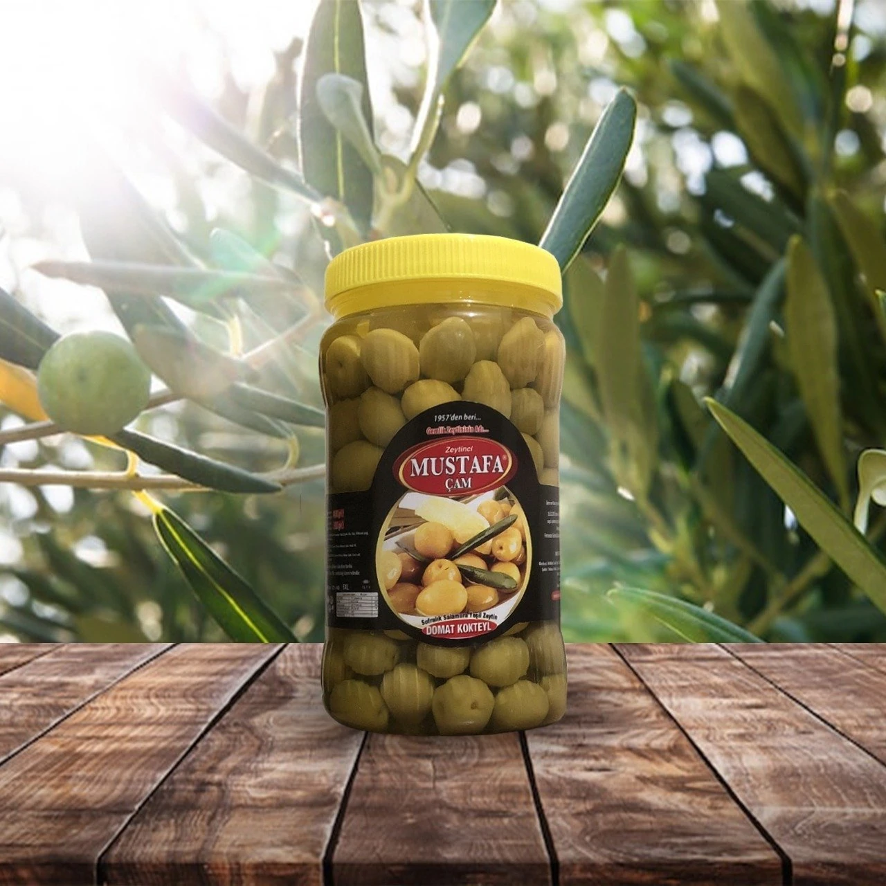 Domat Kokteyl Yeşil Zeytin - 1 Kg