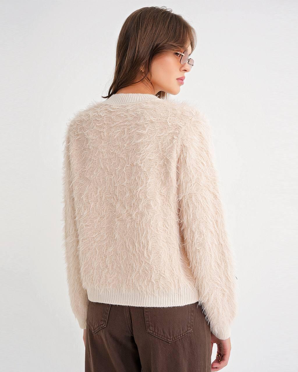 RELAX KESİM DÜĞMELİ NATUREL HIRKA 