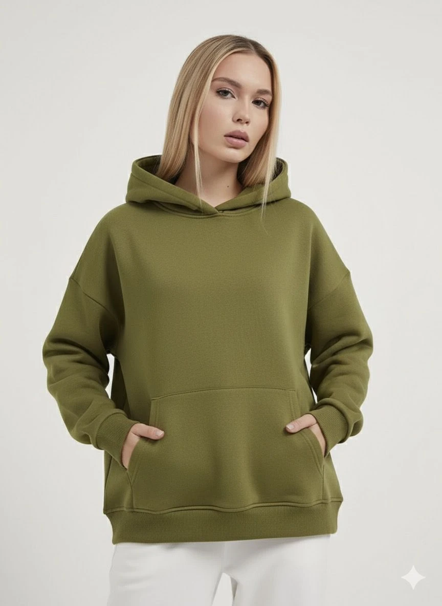 KAPŞONLU ŞARDON KUMAŞ ÜÇ İPLİK SWEAT