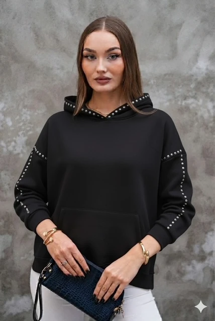 KAPUŞONLU ZIMBALI SWEAT