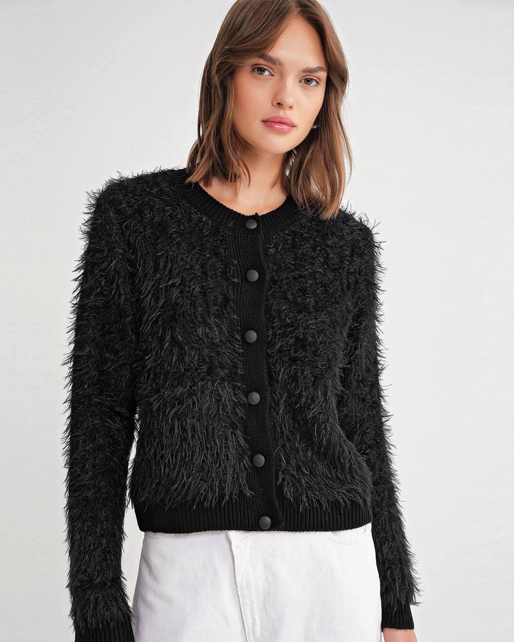 RELAX KESİM DÜĞMELİ SİYAH HIRKA 