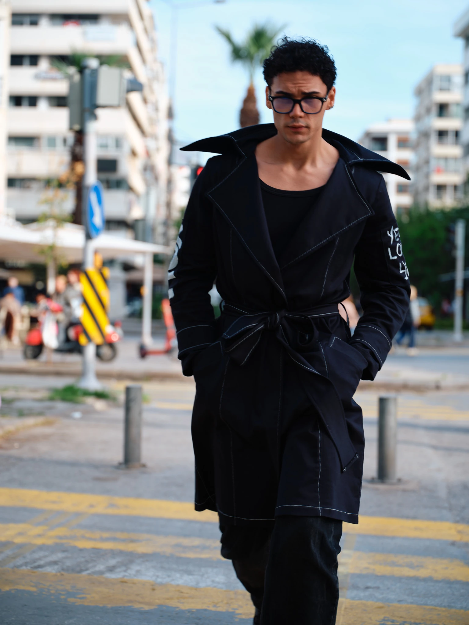 Urban Style Black Trench Coat
