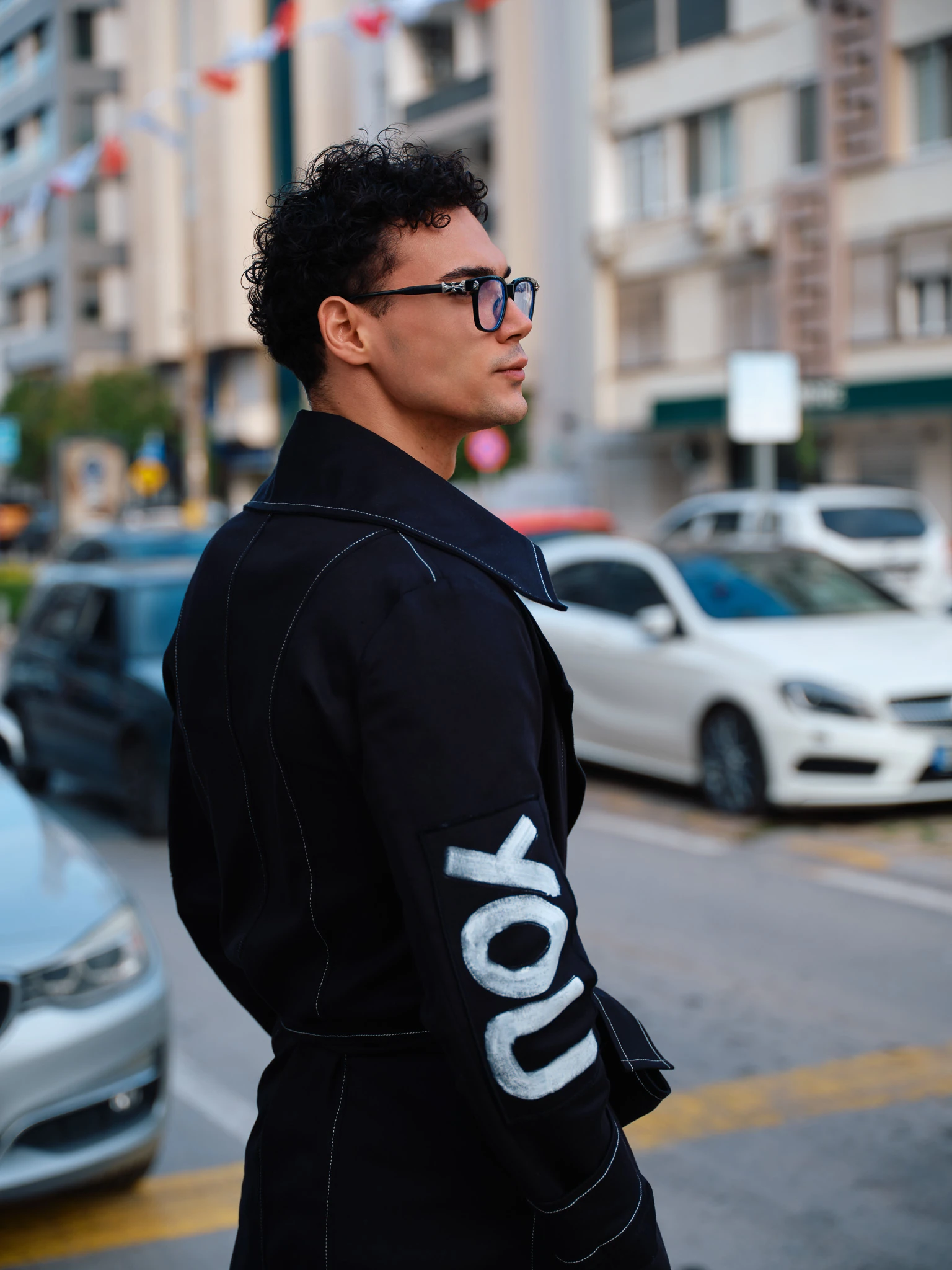 Urban Style Black Trench Coat