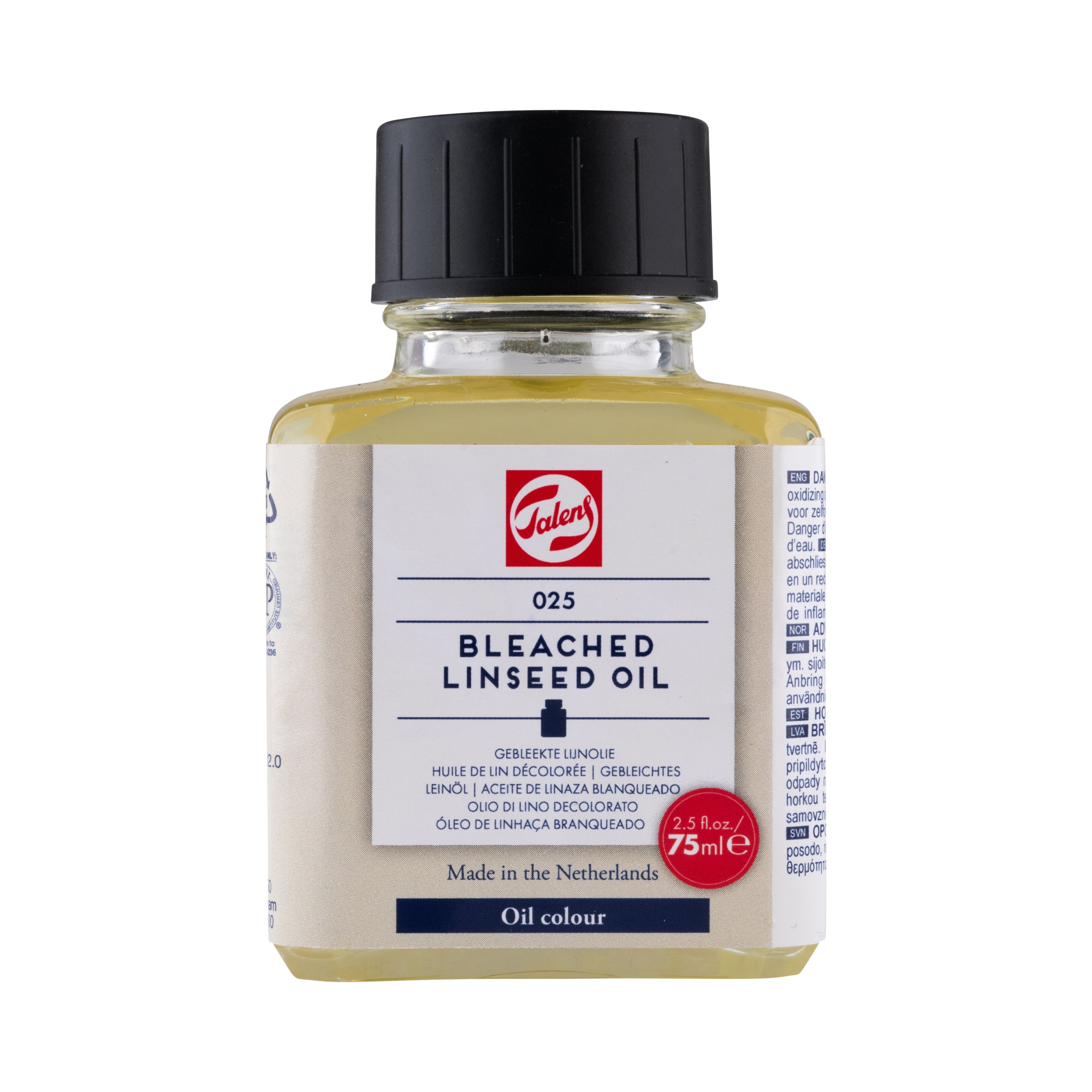 Talens Bleached Linseed Oil 025 75 ml