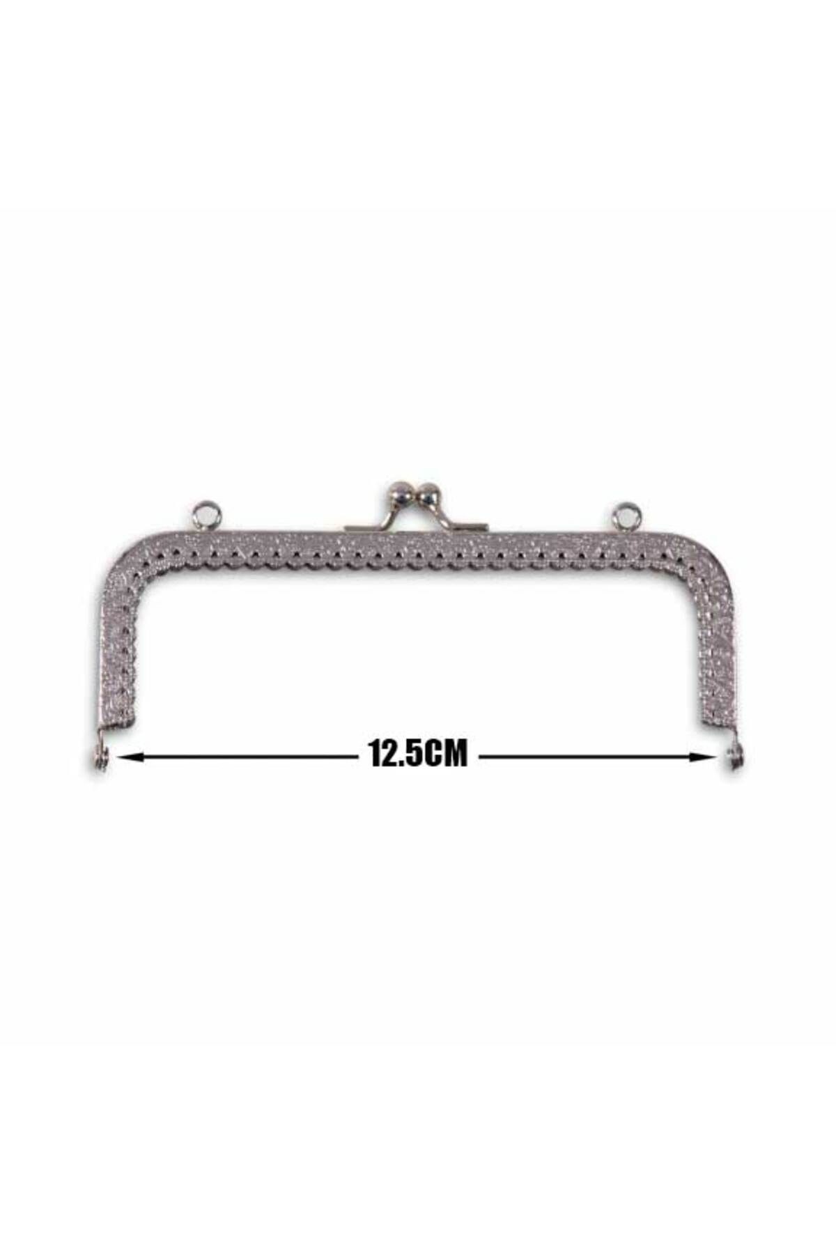 Vintage Metal Bag Handle With Holes 12.5CM Nickel