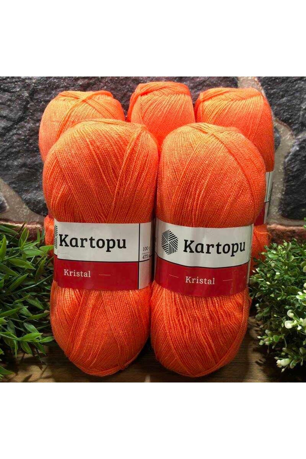 Crystal K1212 5 Pieces Fiber Floss Hand Knitting Yarn Orange