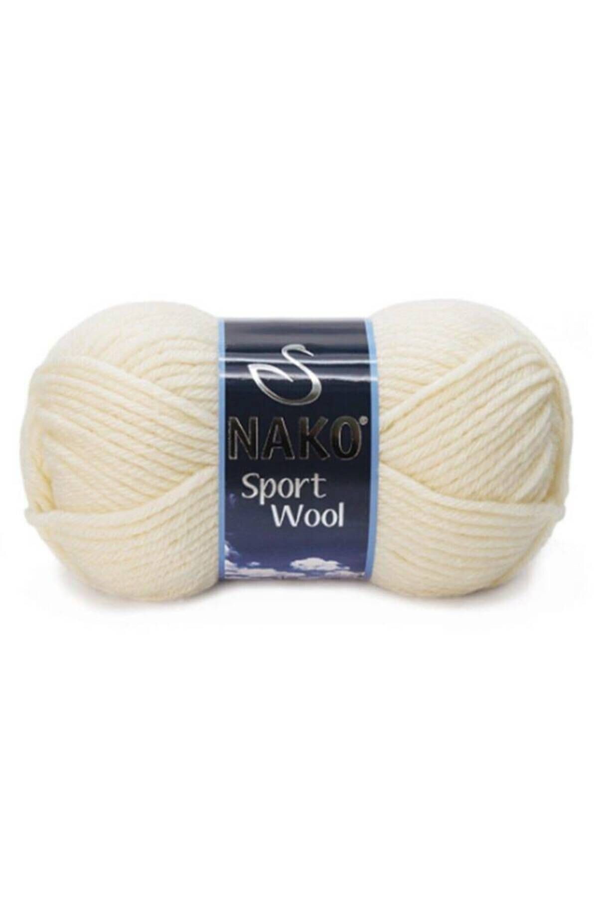 Sim Sport Wool Hand Knitting Yarn Cream Cream 4109 Lucest New