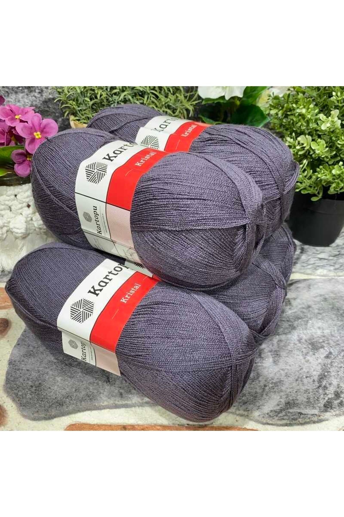 Crystal K556 5 Pieces Fiber Floss Hand Knitting Yarn Charcoal Gray