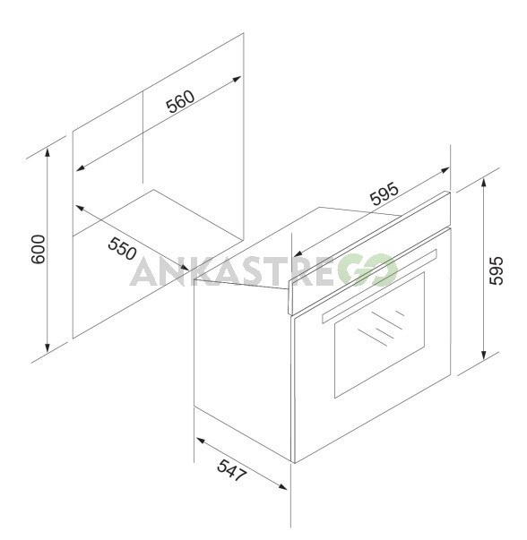 Silverline BO6504S01 S4 Ankastre Fırın Gri