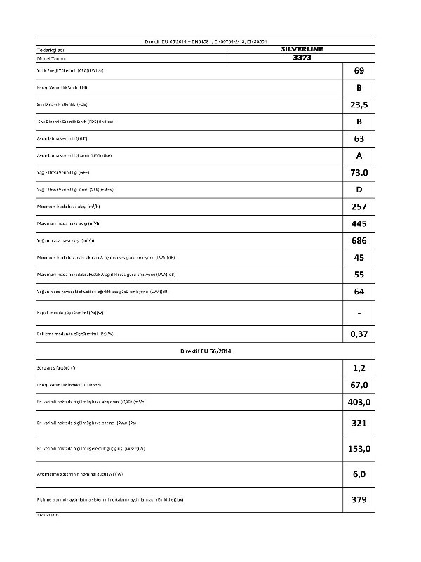 Silverline 3373 Misto Duvar Tipi 60 CM Davlumbaz