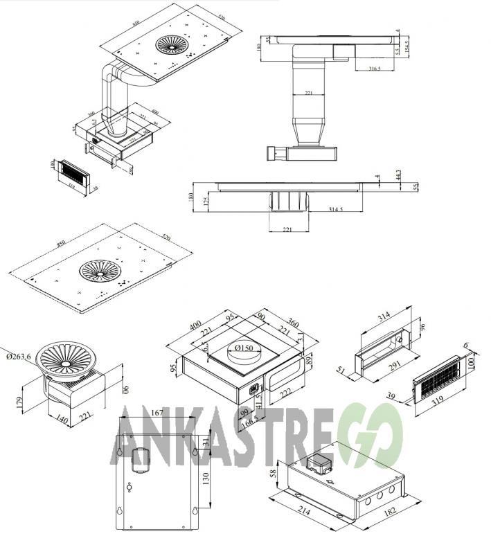 Silverline Supreme 85 CM Tezgahtan Çekişli Ankastre Ocak