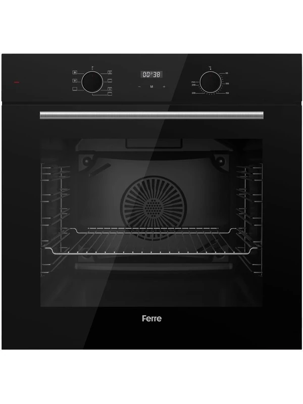 Flowart Serisi Siyah Set (SC405-WFA + QBL63CS +D063) - Döküm Izgara - 65 cm Ocak