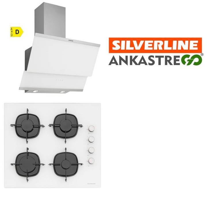 Silverline CS5335W01 - 3420 Classy 60 Beyaz Cam Ankastre Set