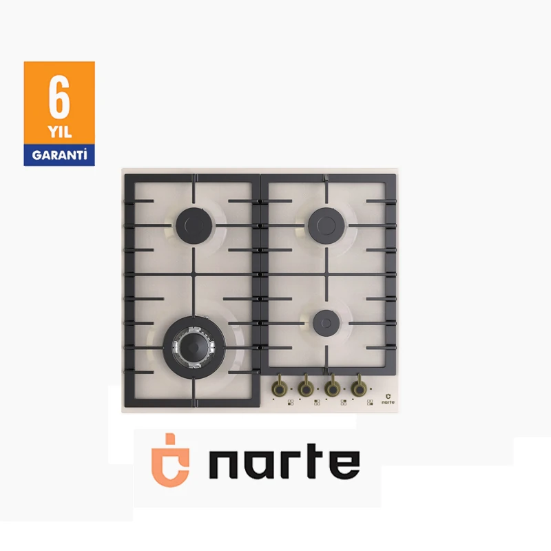 NARTE CR50060C RUSTİK KREM ANKASTRE OCAK- 6 YIL GARANTİLİ