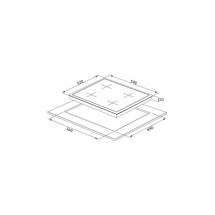 Silverline CS5335B02 60 CM Ankastre Ocak Siyah