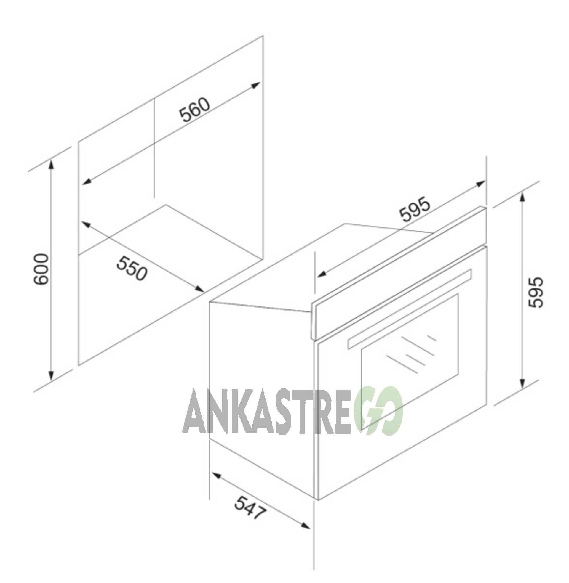 Silverline BO6502B02 - CS5349B01 - 3420 Classy 60 - MW9018B01 Siyah Cam Ankastre Set