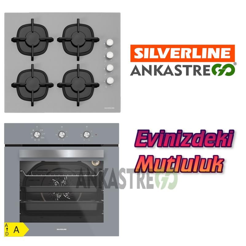 Silverline BO6503S01 - CS5343S01 Gri Ankastre Set