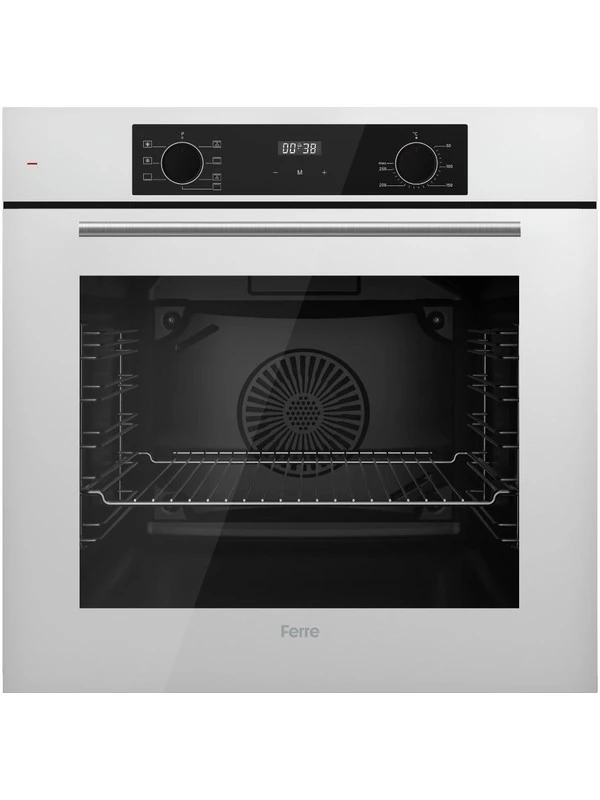 Flowart-Sılentart Serisi Beyaz Set (SC406-WFA + QBL63CB +D078-SA) - Döküm Izgara / 65 cm Ocak