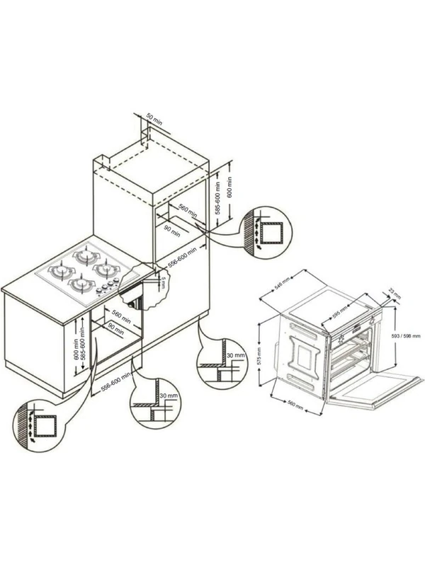 6 Yıl Garantili Ankastre Set ( OV401B - CG20070B - H10060BX )