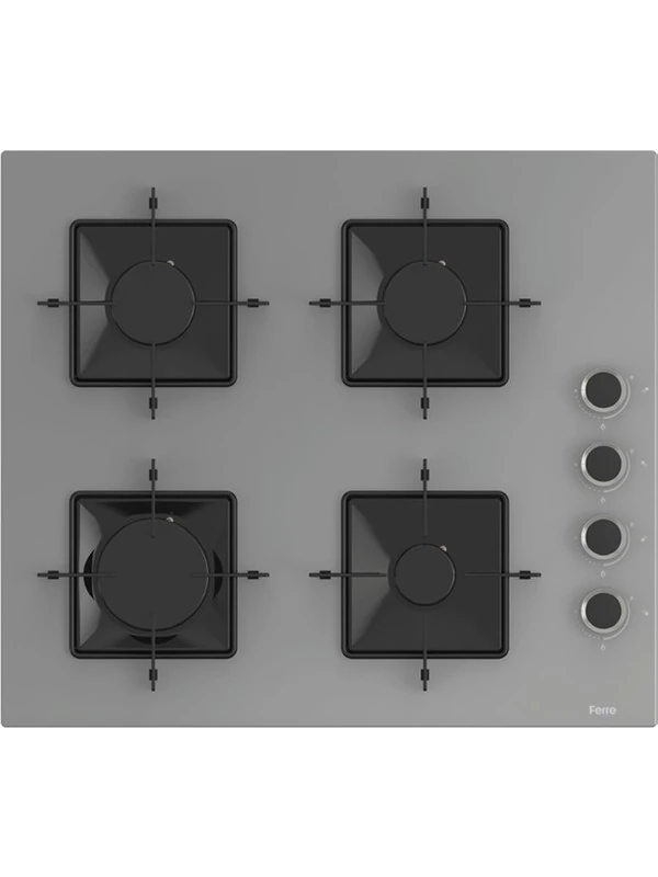 Flowart QBL63CPR-SS208-D079 7 Prog. Dijital Turbo Ankastre Set - Gri