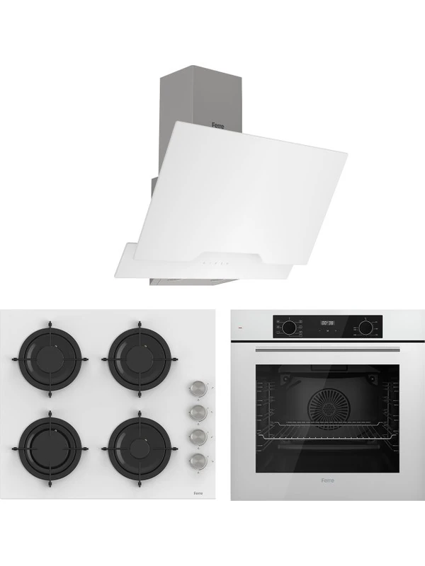 Flowart Lumora Pro Beyaz 3'lü Ankastre Set ( QBL63CB-CS206-D064 )