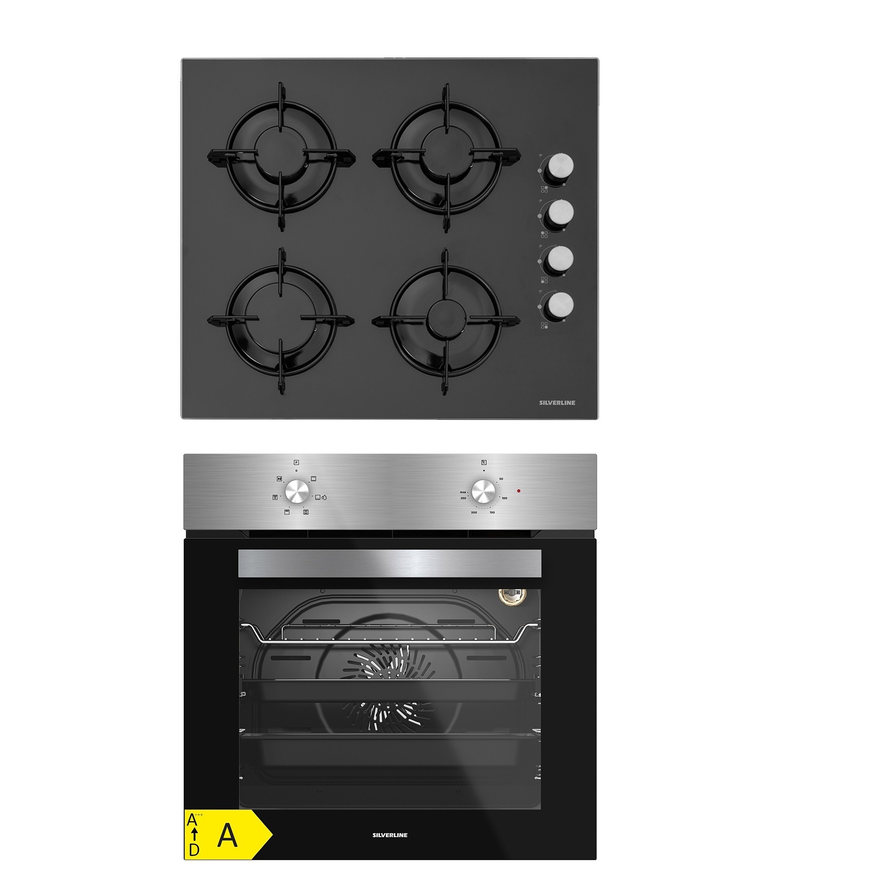 Silverline BO6501X01- CS5349B01 Siyah Ankastre Set