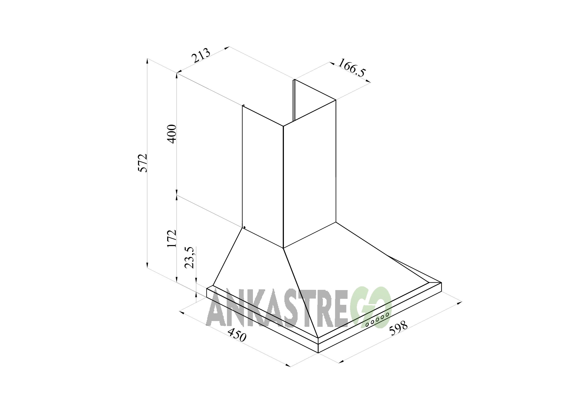 Silverline CS5335B01 - 2240 Conic 60 Siyah Cam Ankastre Set